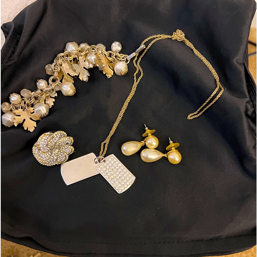 Beautiful charm bracelet,earring,ring & chain